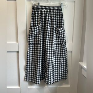 Black and White Gingham Skirt